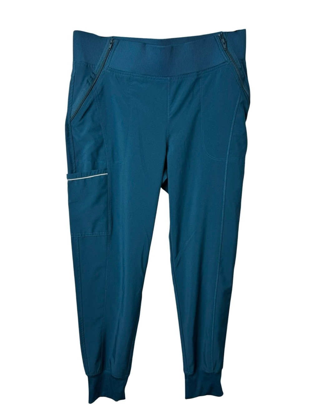 Cherokee Infinity High-Rise Teal Performance Joggers with Side Utility Pocket